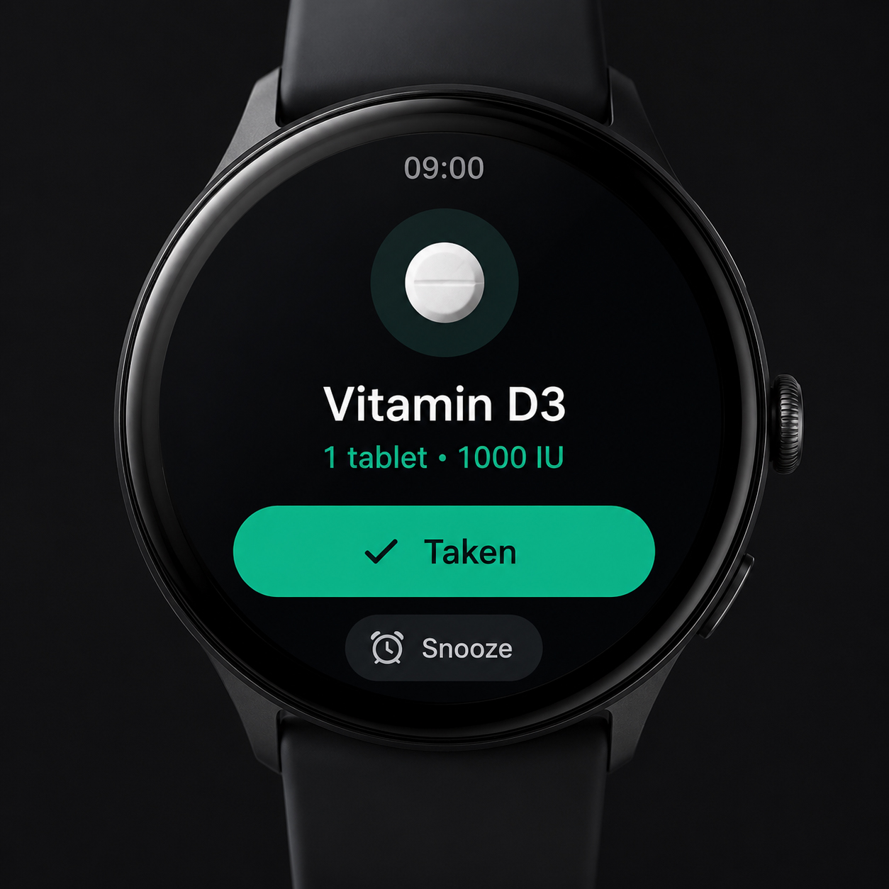 PillsReminder Wear OS reminder with Taken and Snooze actions